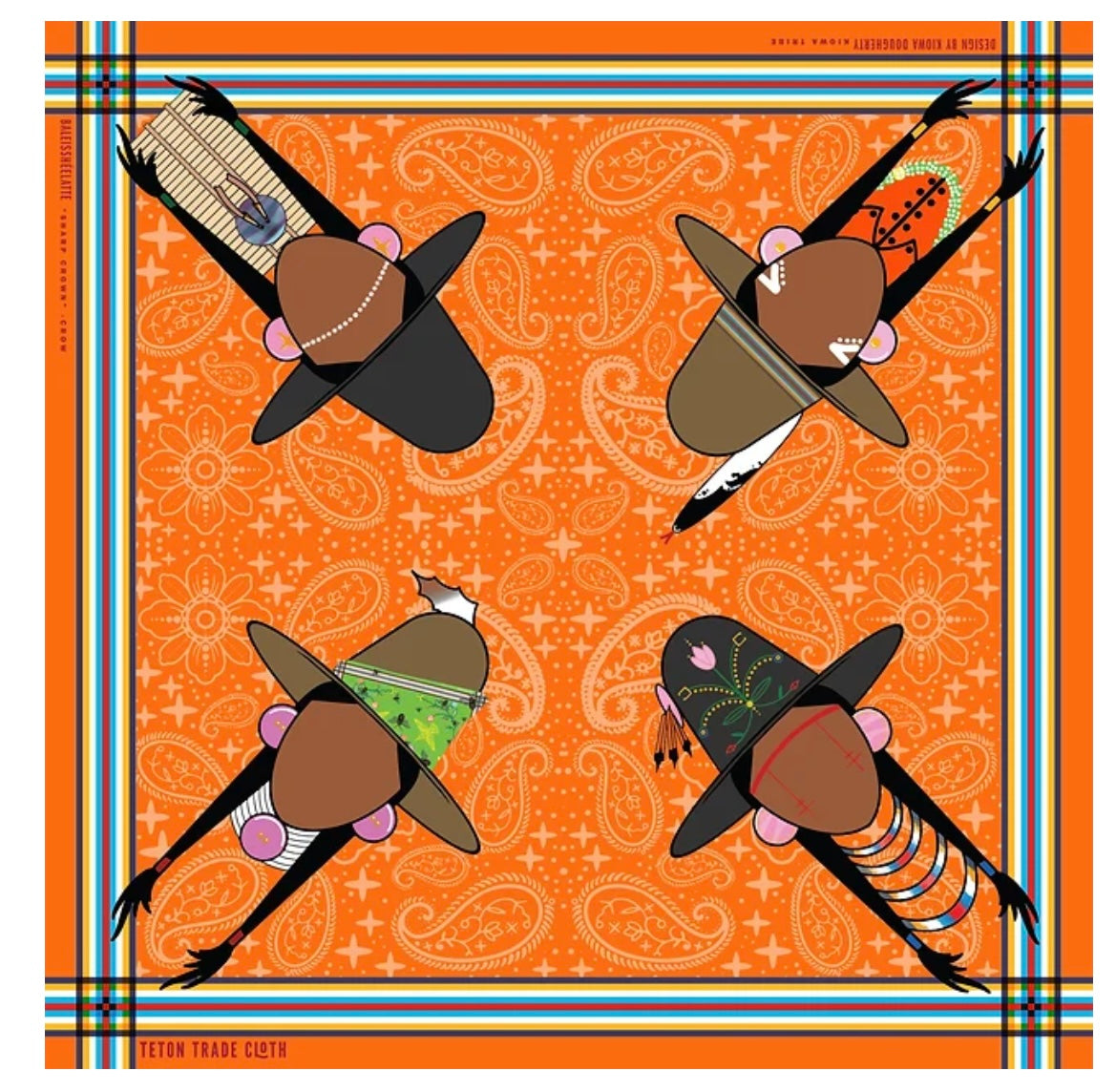 Kiowa Dougherty Designed Reservation Hat Cotton Bandana