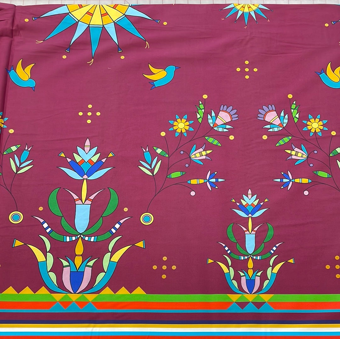 Cole Redhorse Jacobson Designed Cotton Fabric for Teton Trade Cloth By Lenape