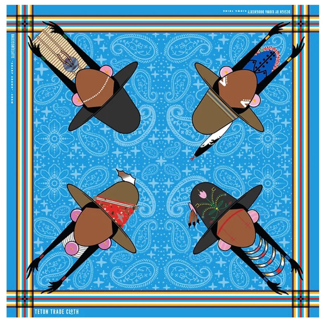 Kiowa Dougherty Designed Reservation Hat Cotton Bandana