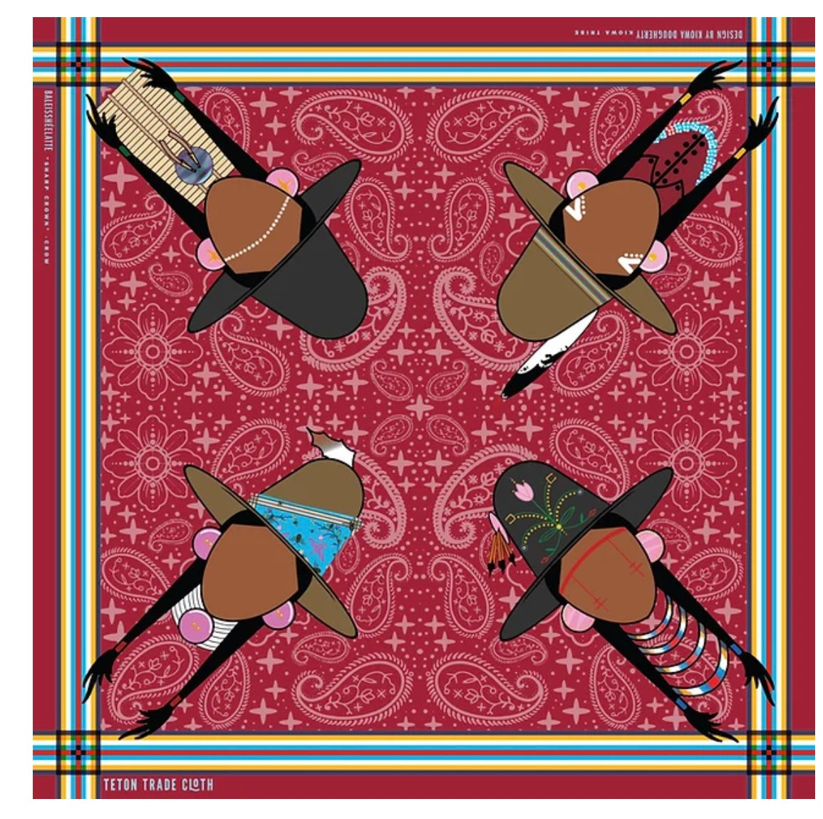 Kiowa Dougherty Designed Reservation Hat Cotton Bandana