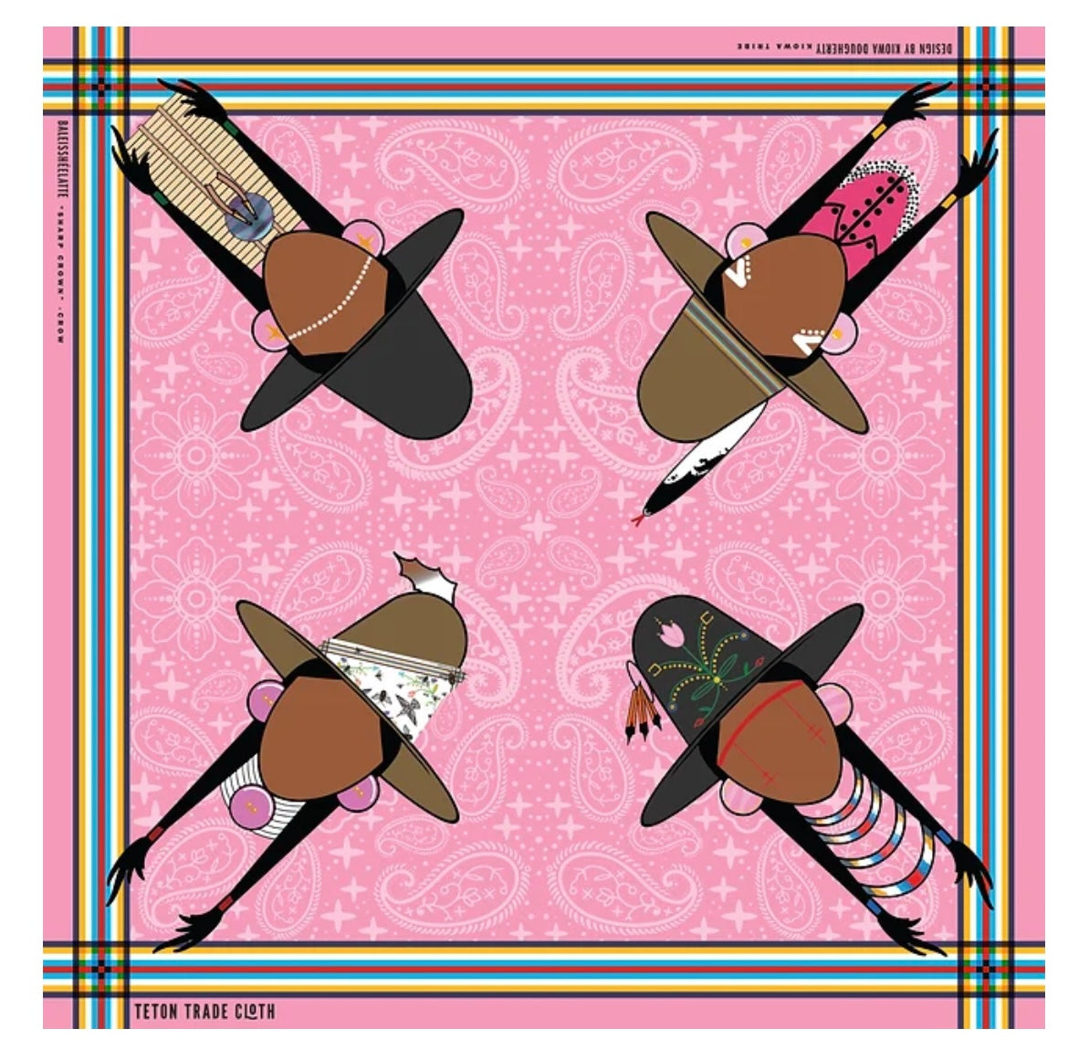 Kiowa Dougherty Designed Reservation Hat Cotton Bandana