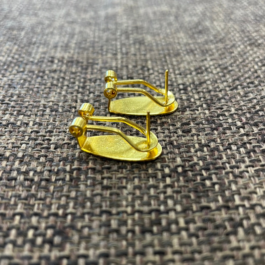 Lever Back fingernail post earrings