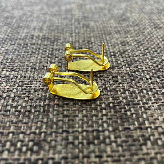 Lever Back fingernail post earrings