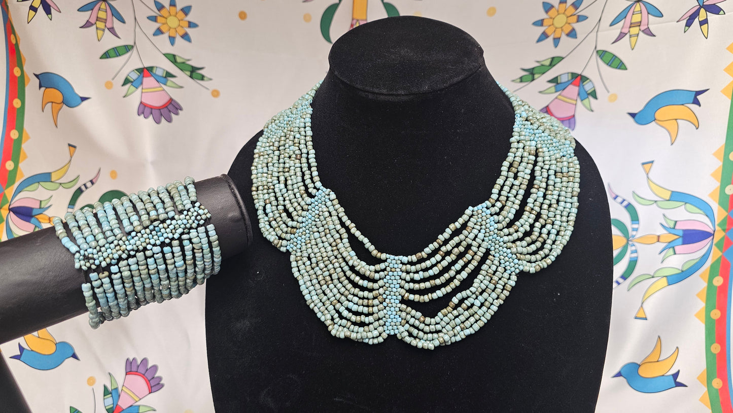 Hilo Collar Hand Woven Choker & Bracelet Set