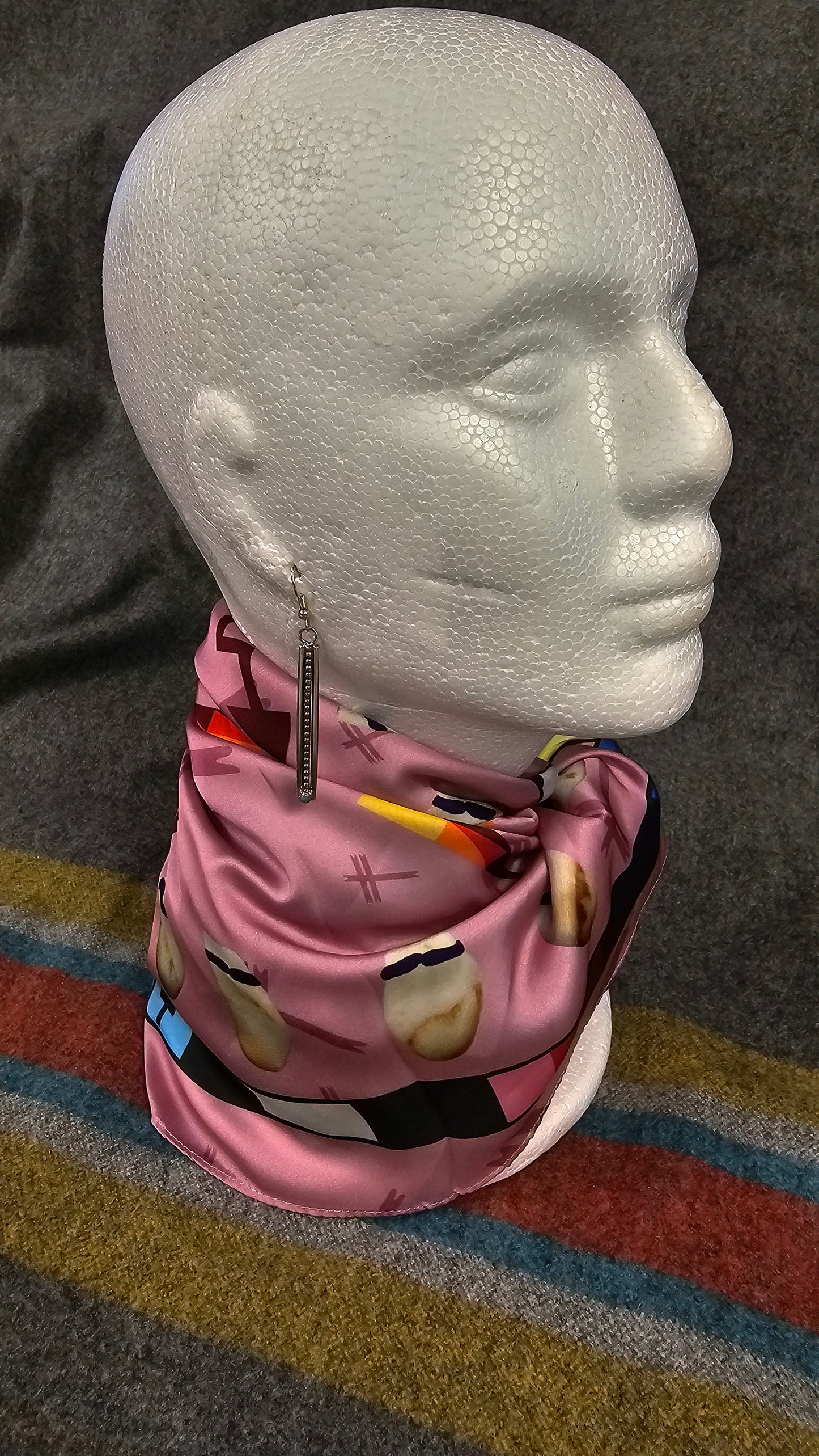 Native American Inspired Sterling Silver Dangle Earrings W Turquoise