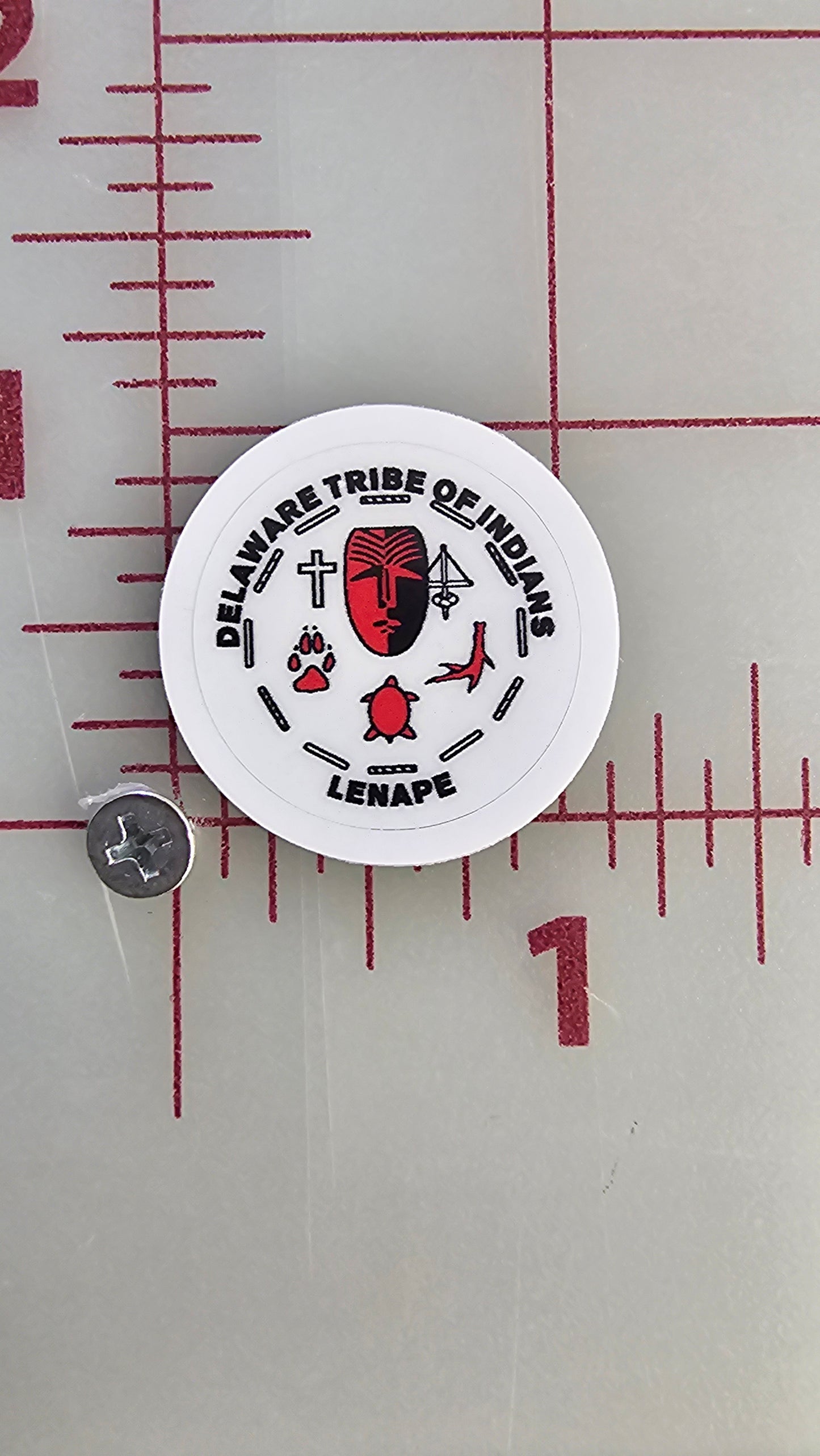 Delaware Tribe Of Indians Seal Sticker 1"
