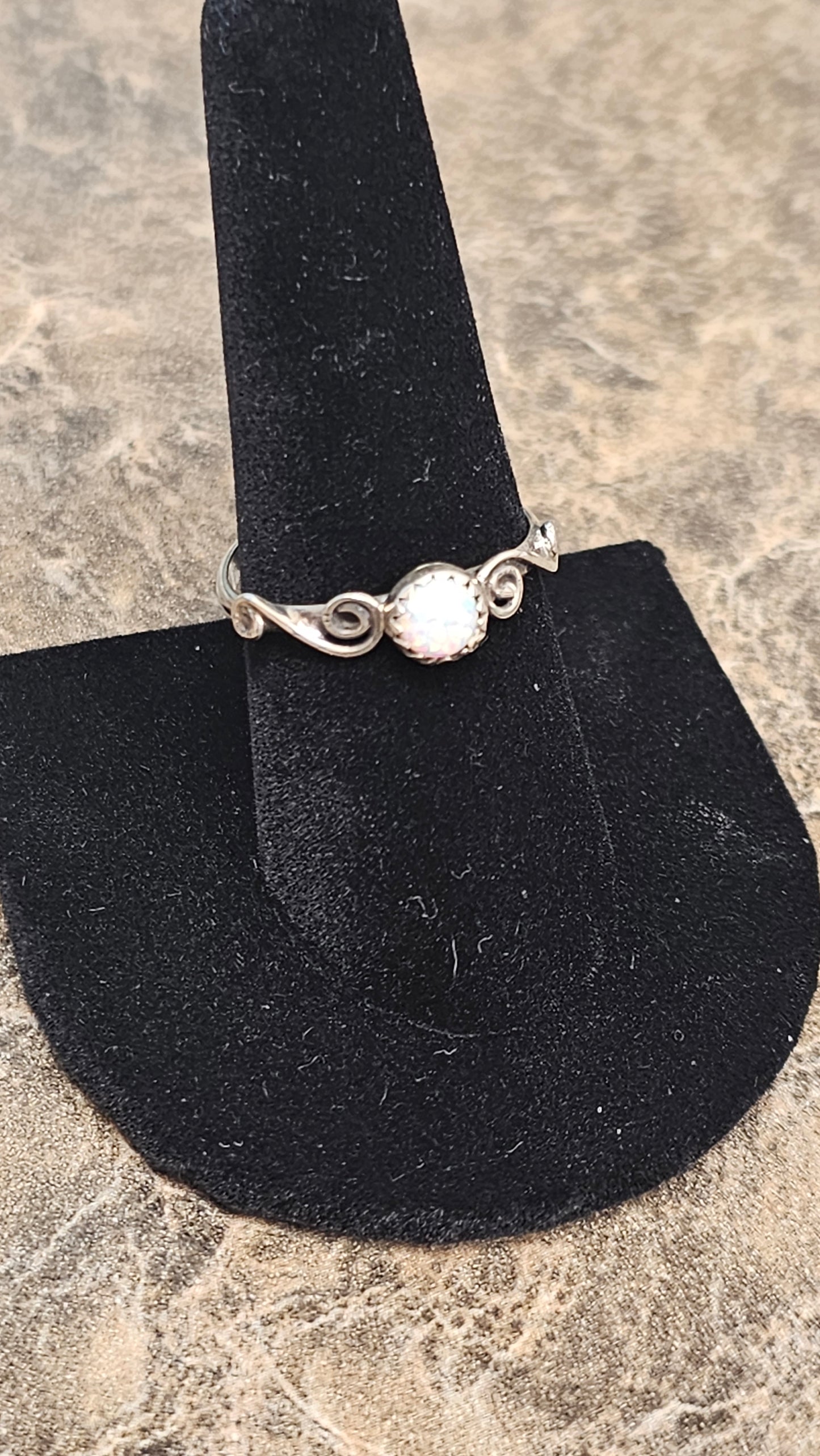 Sterling Silver W Opal Ring