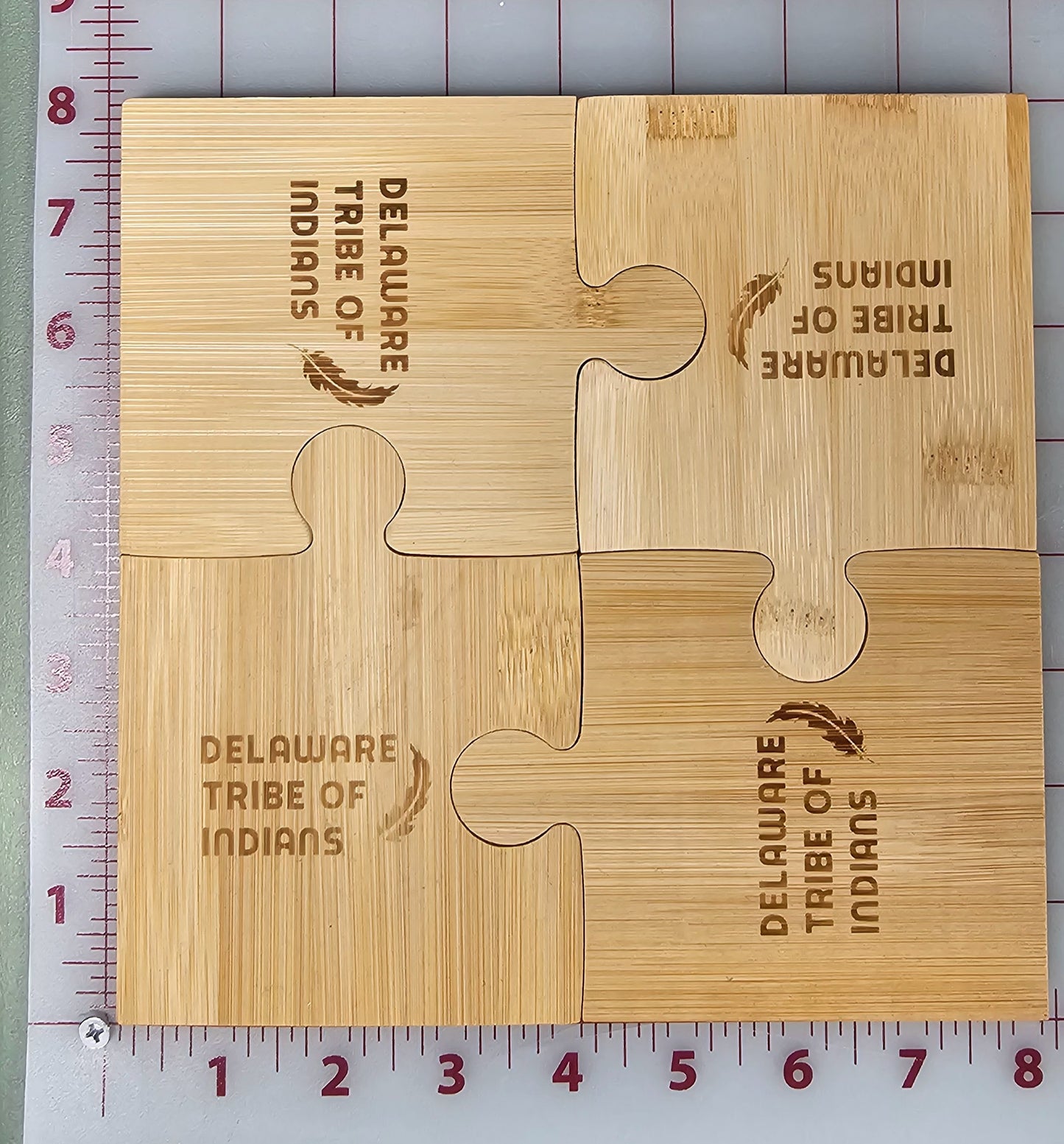 Bamboo Puzzle Coasters Delaware Tribe Of Indians