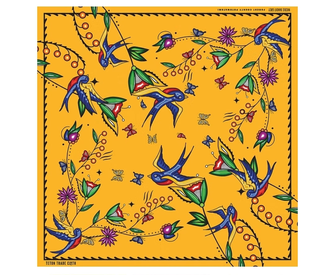 Nicole Bandit Grey Designed Cotton Bandanas