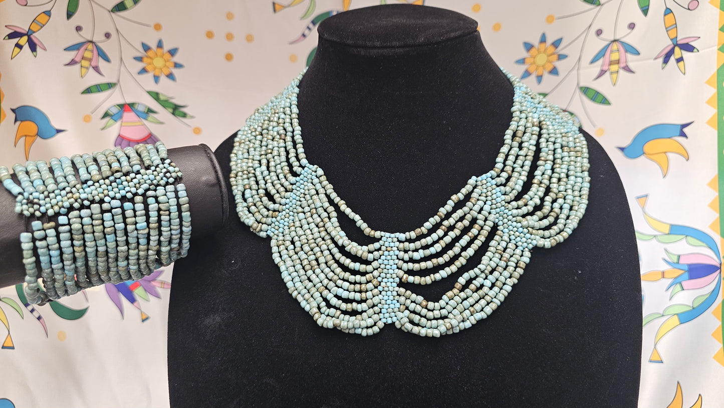 Hilo Collar Hand Woven Choker & Bracelet Set