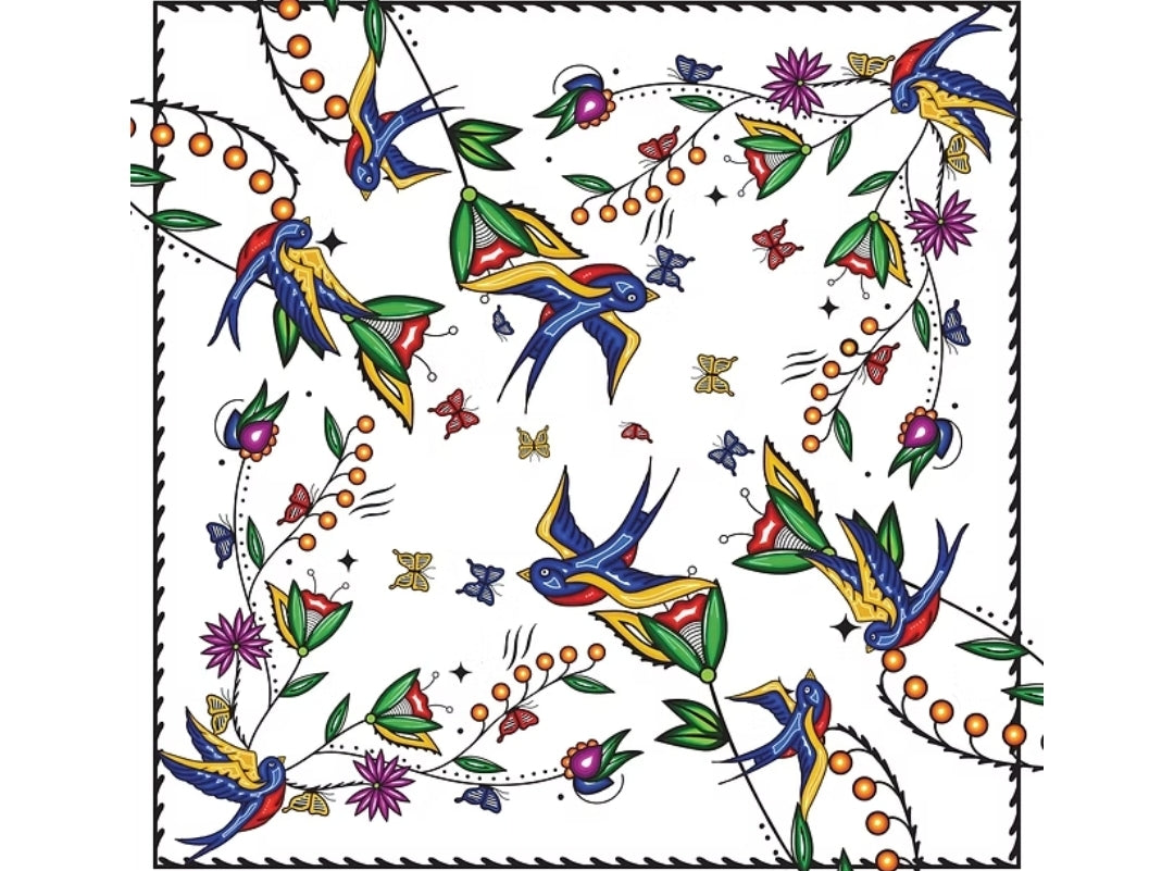 Nicole Bandit Grey Designed Cotton Bandanas