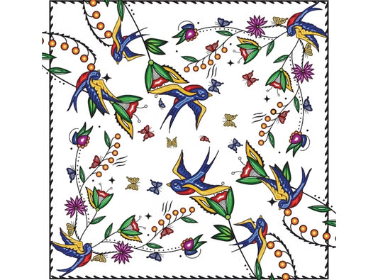 Nicole Bandit Grey Designed Cotton Bandanas