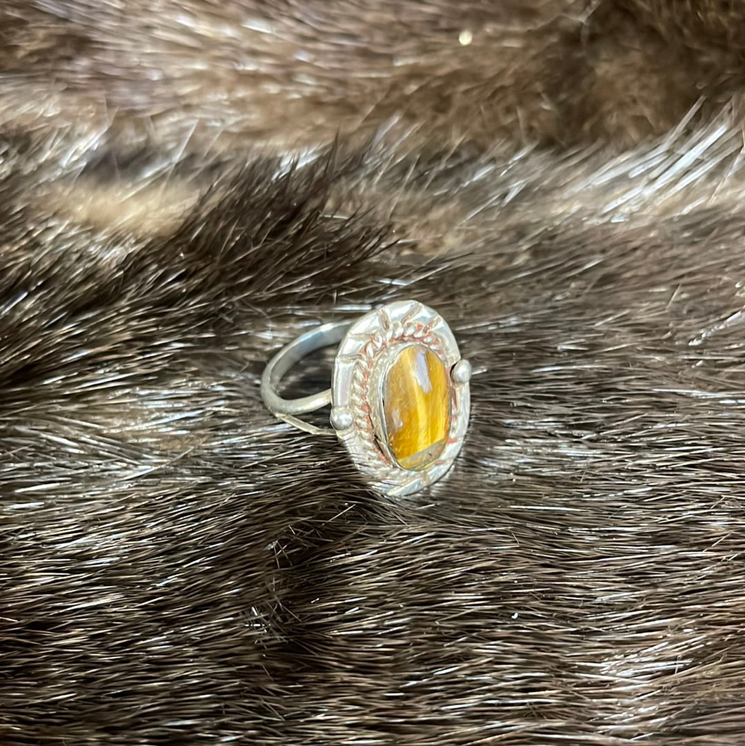Sterling Silver Tigers Eye Ring