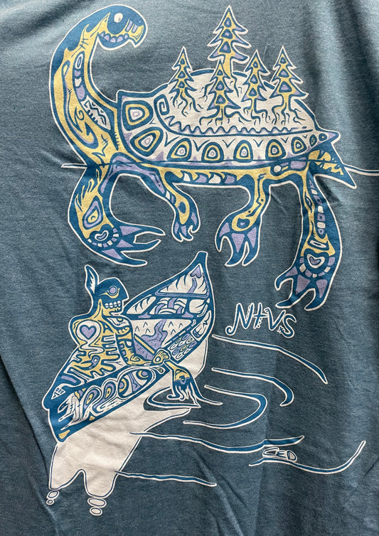 Turtle Blue Grey Tee-Shirt