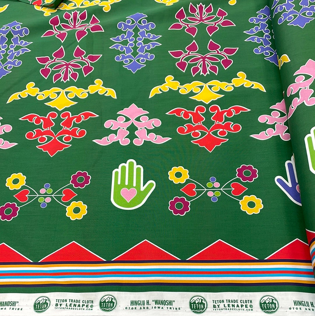 Hinglu H. “Wanoshi”, Otoe and Iowa Tribe Designed Cotton Fabric