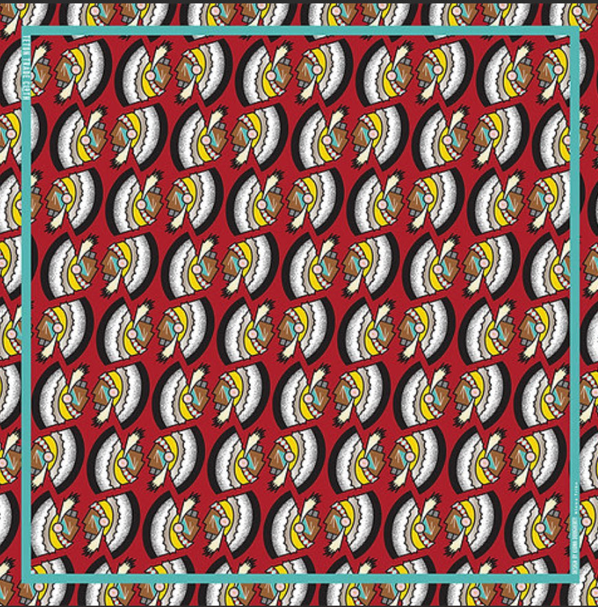 Kiowa Dougherty Designed War Bonnets Cotton Bandanas