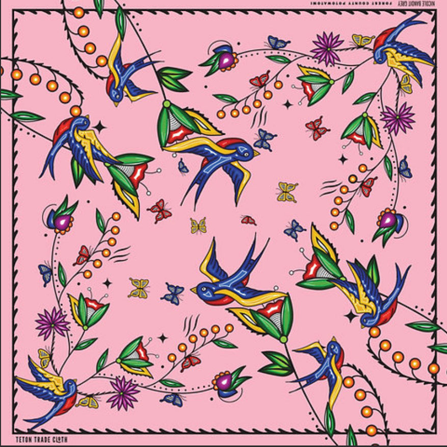 Nicole Bandit Grey Designed Satin Scarf