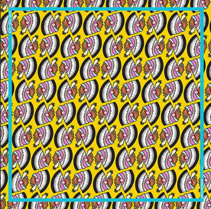 Kiowa Dougherty Designed War Bonnets Cotton Bandanas