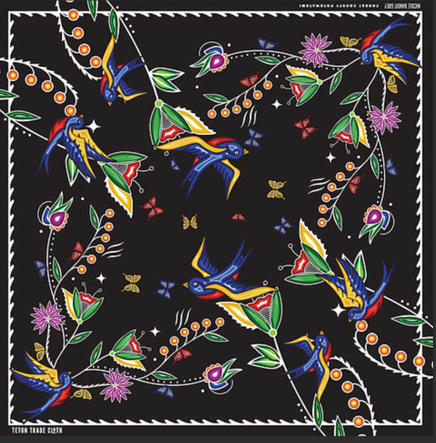 Nicole Bandit Grey Designed Satin Scarf