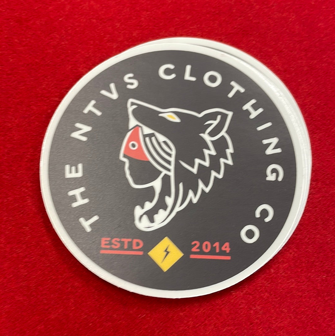NTVs Circle Wolf Sticker