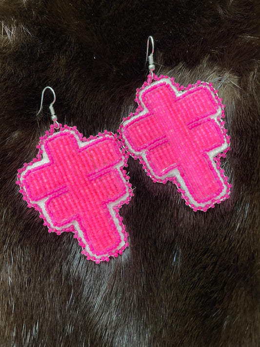 Black light Geometric Dragonfly Earrings Large