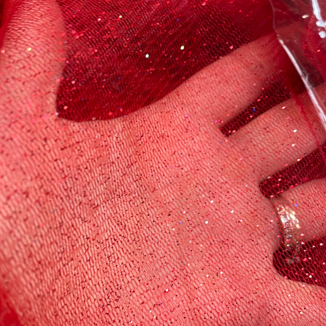 Lace Overlay Red 2 YRDs