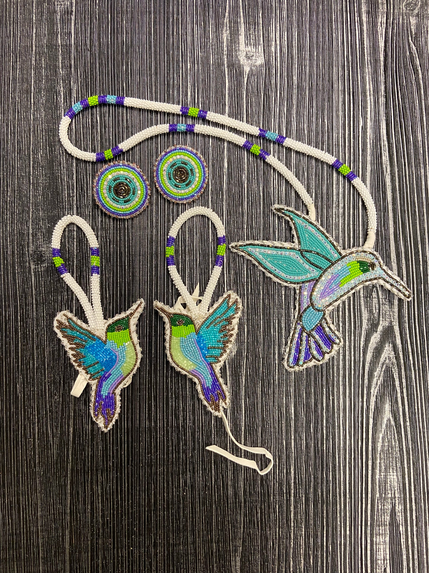 Beaded Hummingbird Set
