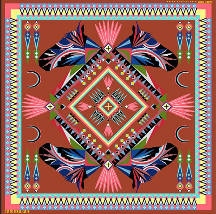 Gary Etsitty Designed Satin Scarf/Cotton Bandana