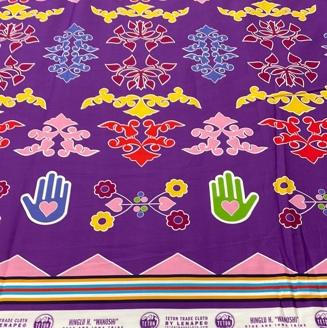 Hinglu H. “Wanoshi”, Otoe and Iowa Tribe Designed Cotton Fabric