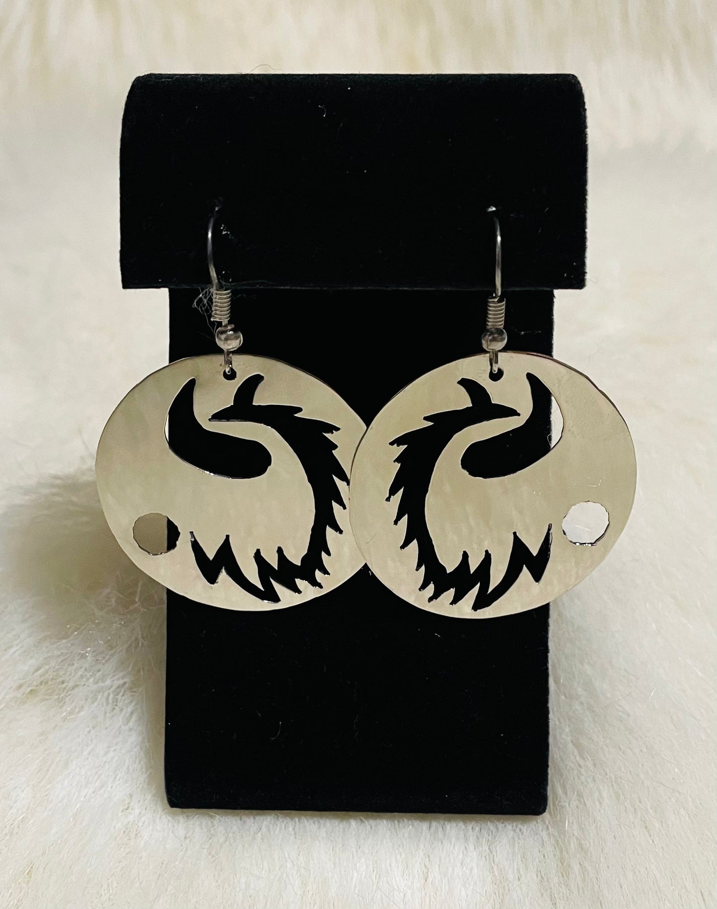 Buffalo Head Silhouette Earrings