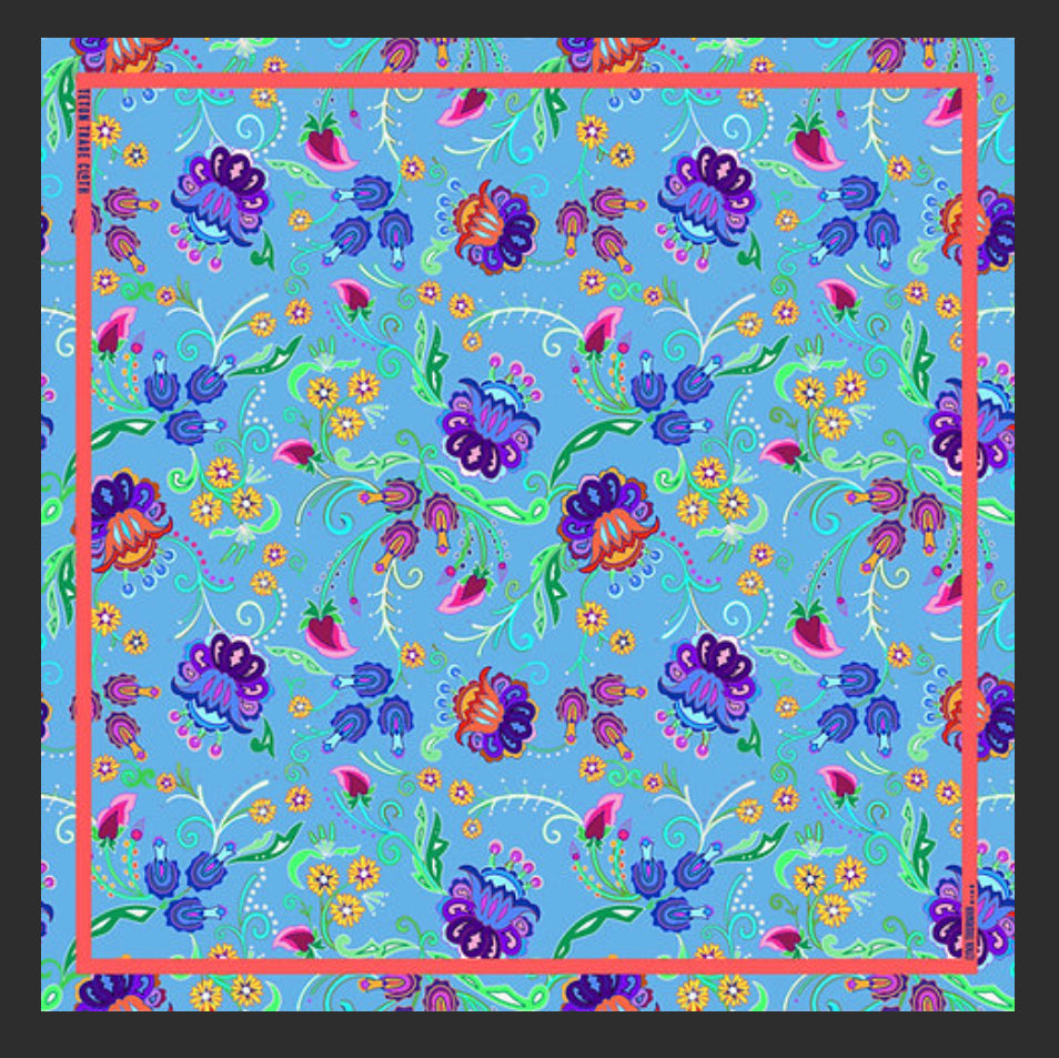 Sophia Lynn Thurman Designed Satin Scarf Floral