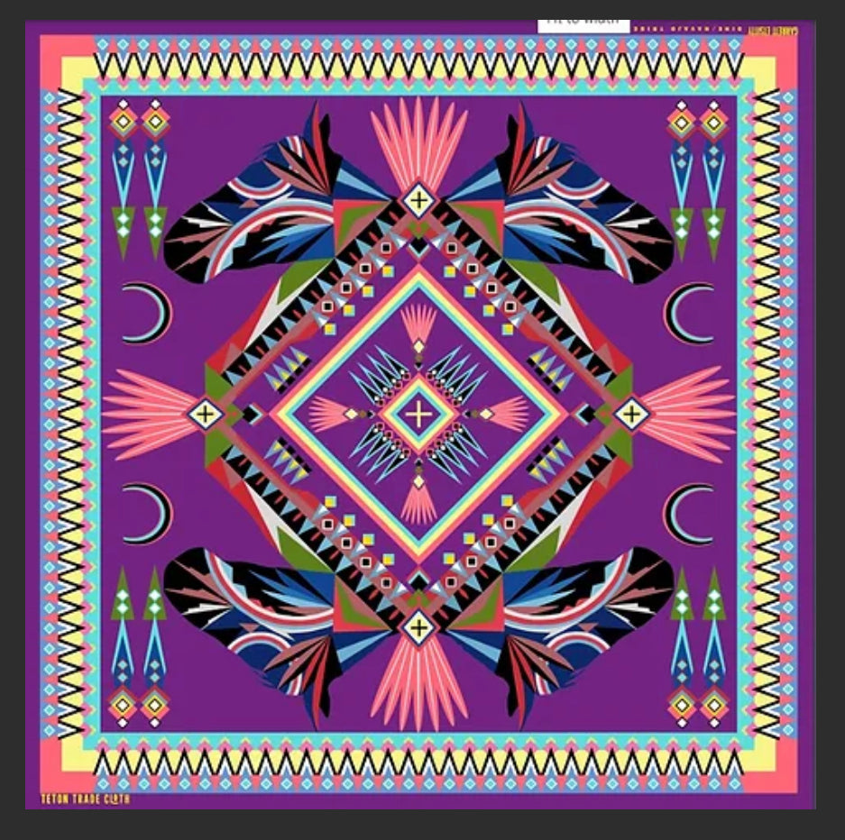 Gary Etsitty Designed Satin Scarf/Cotton Bandana