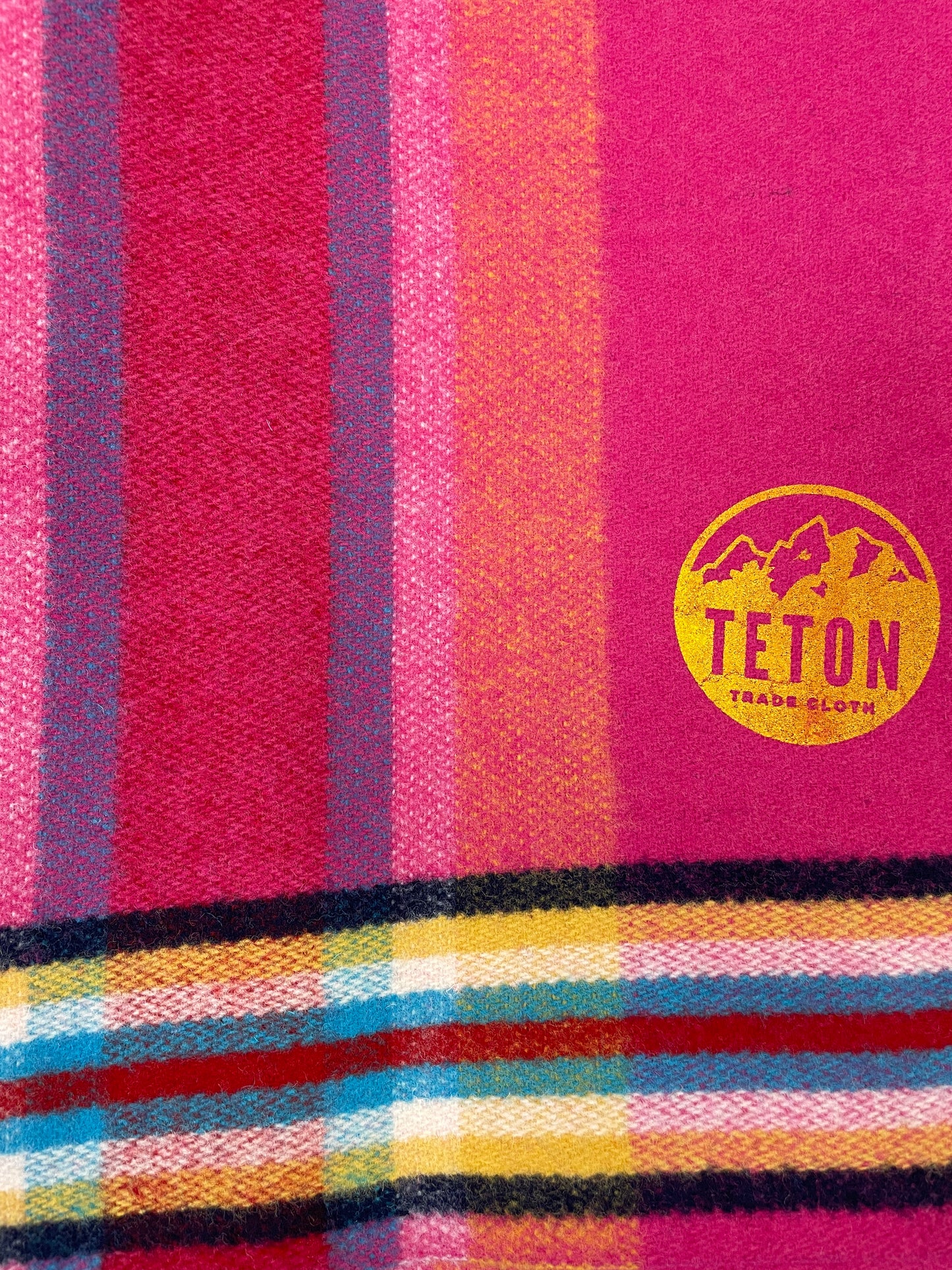 Ten Band Four Way Blanket Magenta