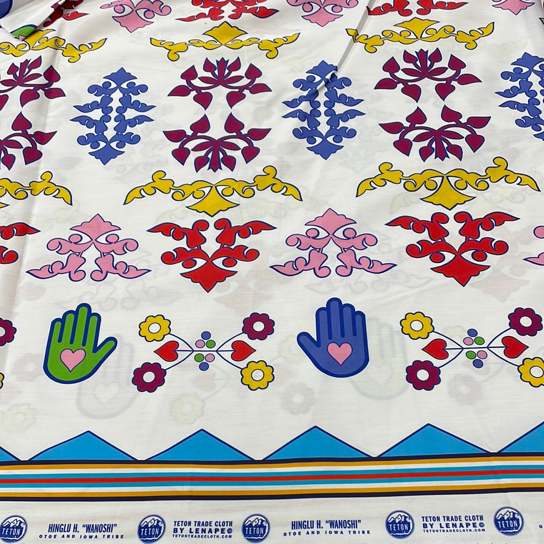 Hinglu H. “Wanoshi”, Otoe and Iowa Tribe Designed Cotton Fabric