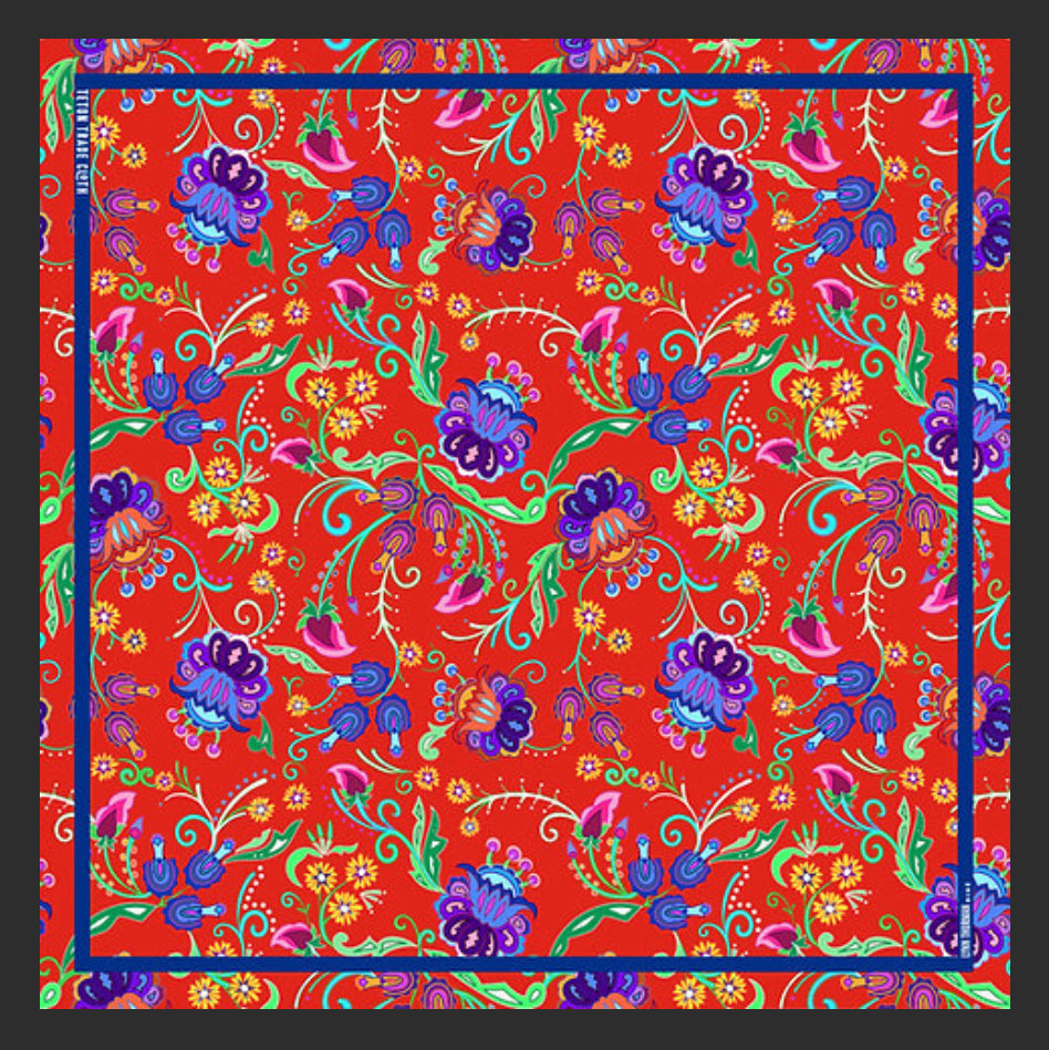 Sophia Lynn Thurman Designed Satin Scarf Floral