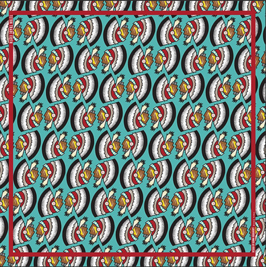 Kiowa Dougherty Designed War Bonnets Cotton Bandanas