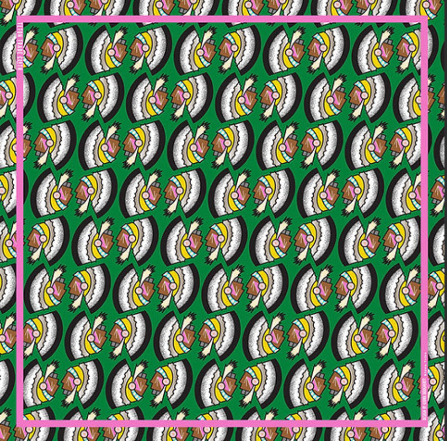 Kiowa Dougherty Designed War Bonnets Cotton Bandanas