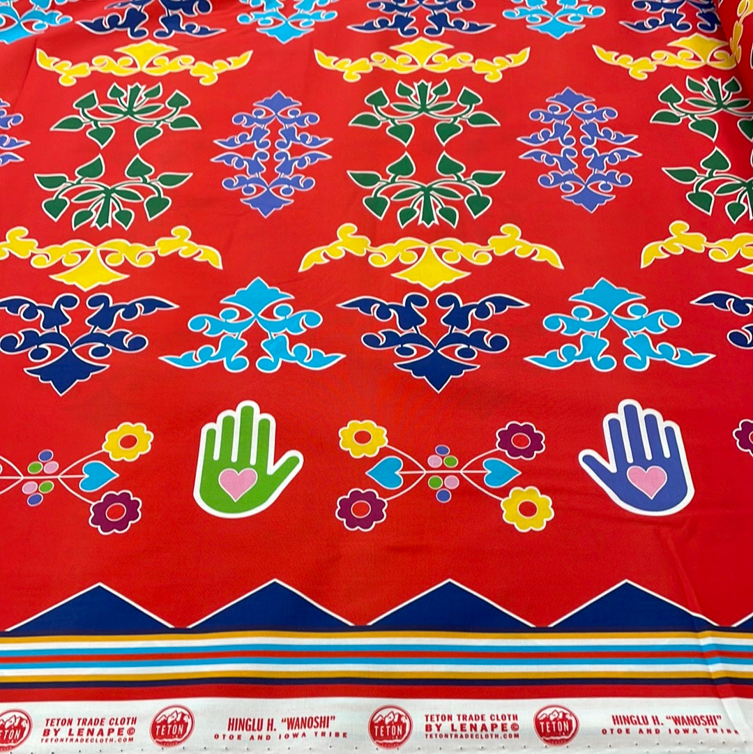 Hinglu H. “Wanoshi”, Otoe and Iowa Tribe Designed Cotton Fabric