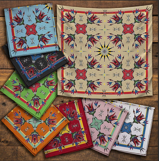 Kayla Looking Horse Designed Satin Scarf