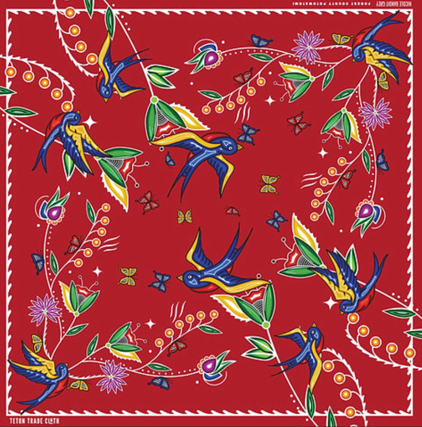 Nicole Bandit Grey Designed Satin Scarf