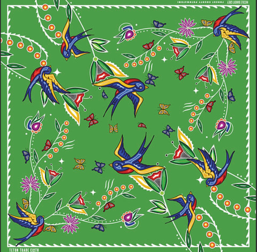 Nicole Bandit Grey Designed Satin Scarf