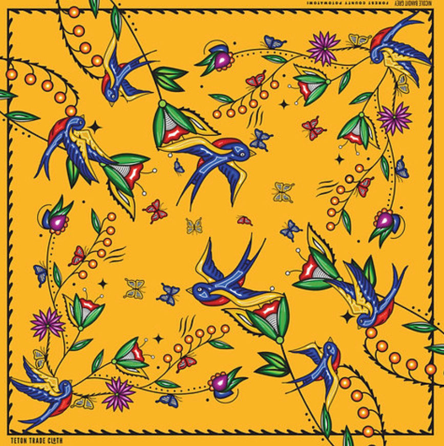 Nicole Bandit Grey Designed Satin Scarf