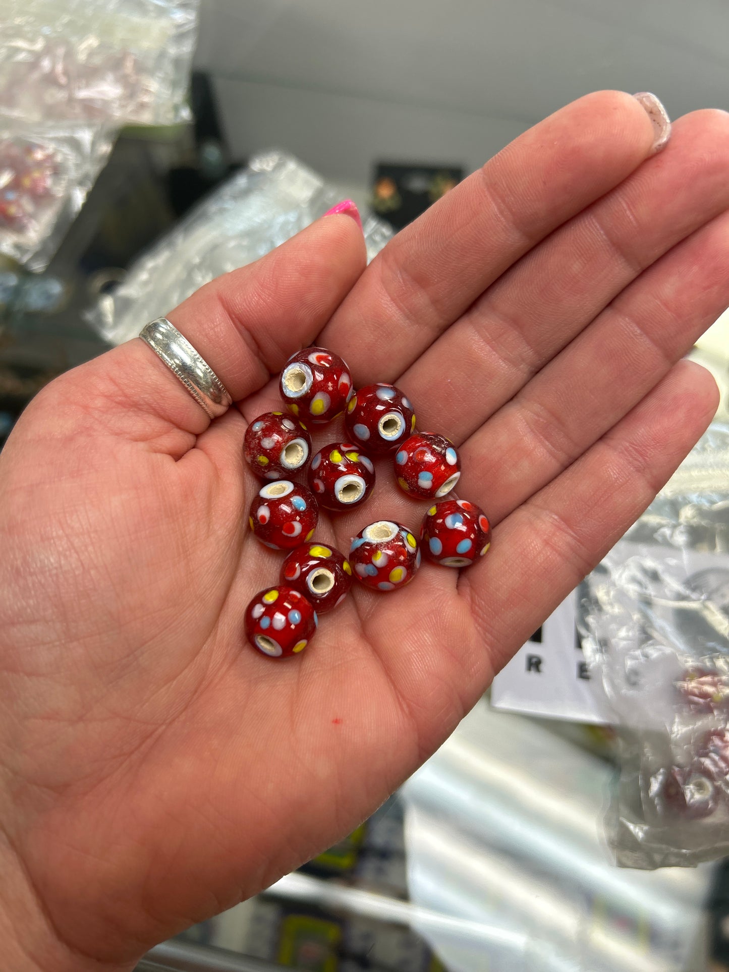 Greasy Skunk Beads Red