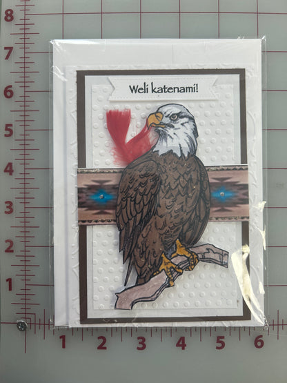 Wëlí katënamí! Happy Birthday Card “Eagle”