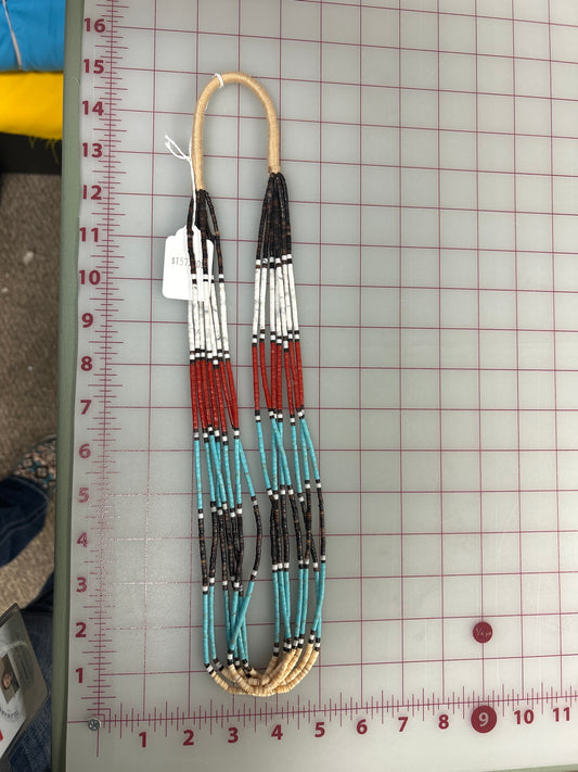 Beaded Necklace 7 Strand Heshe