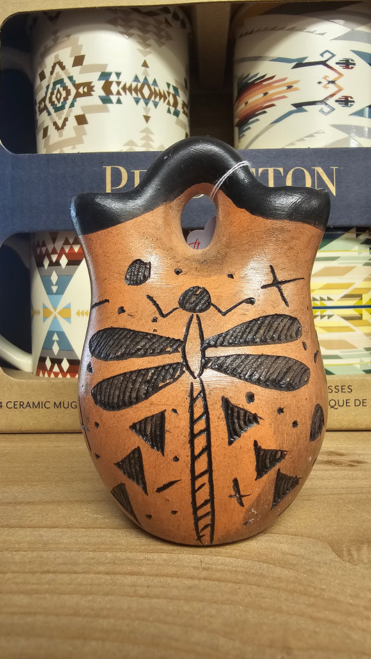 Ceramic Wedding Pot W/ Dragonfly