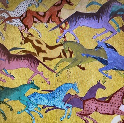 Ledger Horses Cotton Fabric
designed by Tom Haukaas