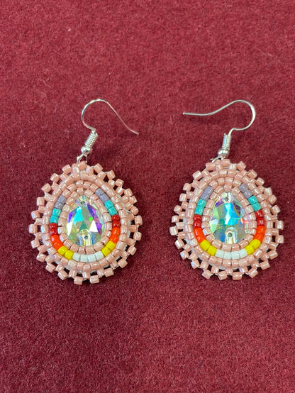 Cabochon earrings round