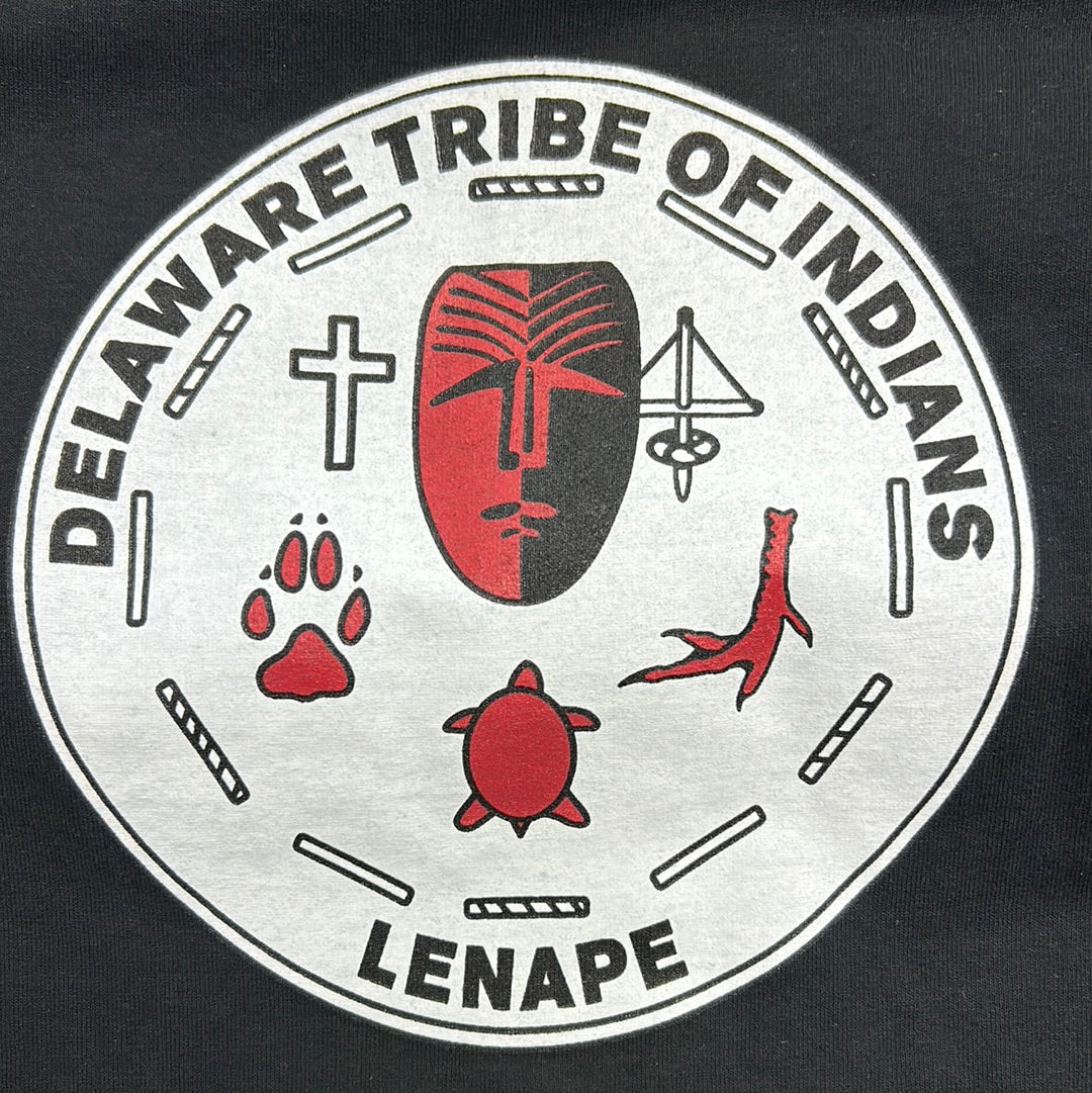 Delaware Tribe Seal Long Sleeve Tee-Shirt Black (M)