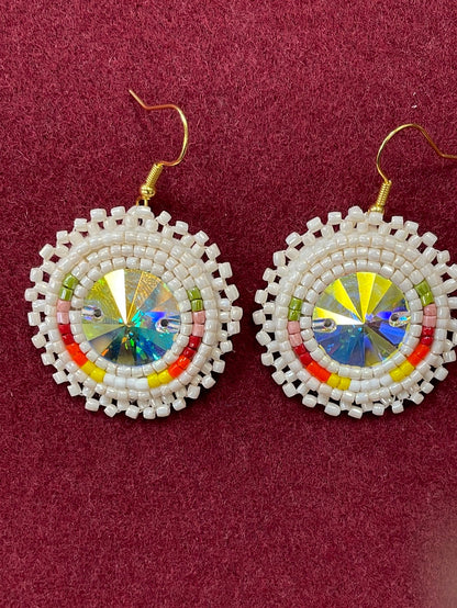 Cabochon earrings round